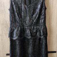 НАМАЛЕНА - DKNY нова рокля от дантела с пеплум в талията, снимка 6 - Рокли - 41084788