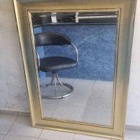 Голямо огледало със широка златиста рамка , снимка 3 - Декорация за дома - 41798618
