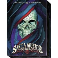 карти оракул LOSCARABEO SANTA MUERTE нови  След големия успех на Таро Santa Muerte, художникът Fabio, снимка 5 - Карти за игра - 41284709