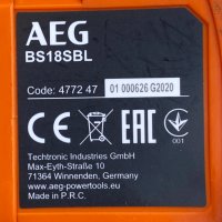 AEG BS18SBL - Акумулаторен безчетков винтоверт, снимка 6 - Винтоверти - 41473273