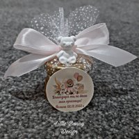 Декорирано бурканче с мед-подарък за погача,кръщене или сватба, снимка 3 - Подаръци за кръщене - 38856978