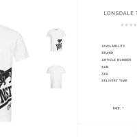 Lonsdale - T-Shirt, потник, шорти, снимка 4 - Тениски - 42432072