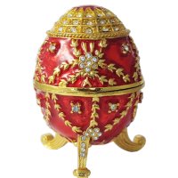 Фаберже стил, кутийка-яйце за бижута в луксозна подаръчна кутия., снимка 2 - Декорация за дома - 40552127
