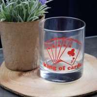 Стъклена чаша за уиски с цветно термо трансферно фолио/Стикер, снимка 1 - Други - 41336108