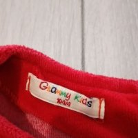 Рокля червена плюш, Grqmmy kids 104см, снимка 2 - Детски рокли и поли - 40579712