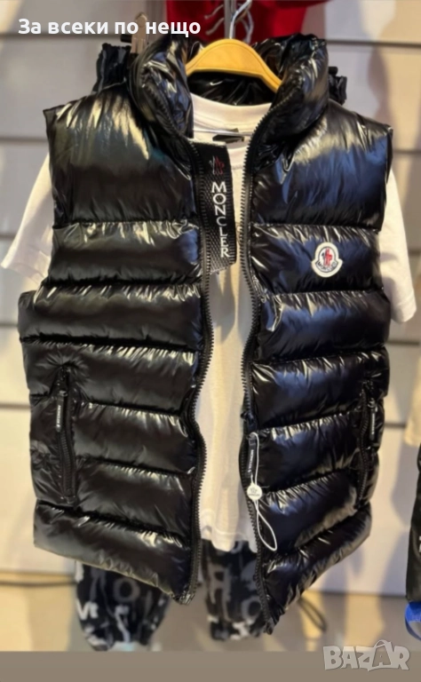 Moncler Детски Лачен Черен Елек Код Детски Находки23, снимка 1