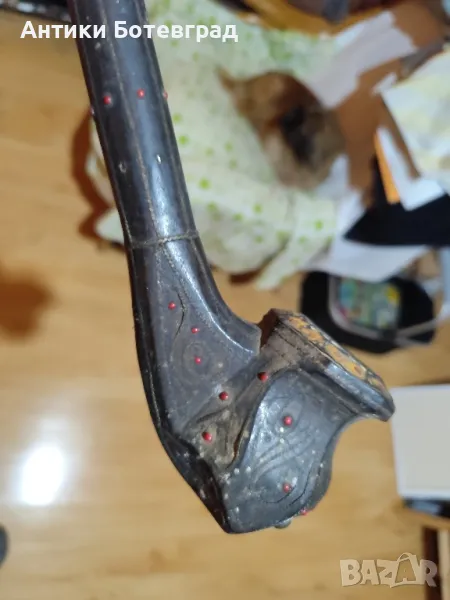 овчарска лула тип гега с набивки орнаменти 19 век , снимка 1