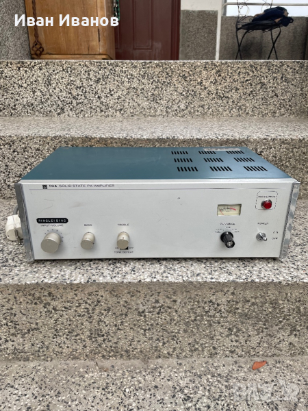 Винтидж Японски усилвател Toa TA-907 solid state PA amplifier , снимка 1
