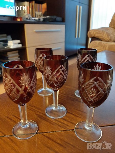 Червен кристал винтидж, снимка 1