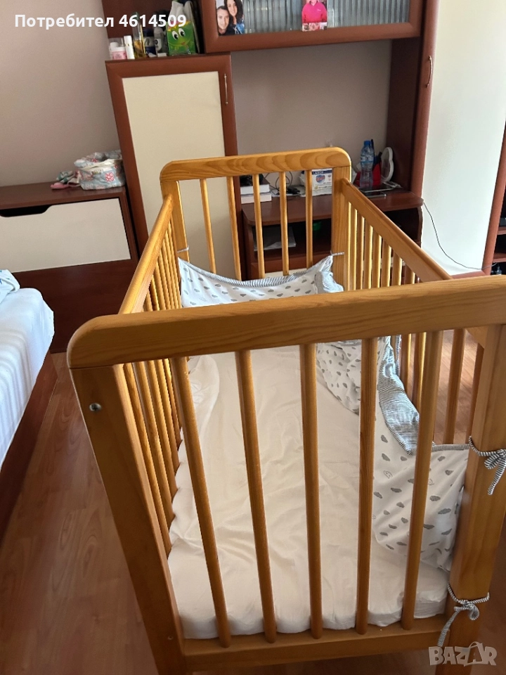 Дървена кошара за бебе , снимка 1