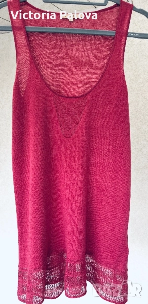 Елегантен ленен потник SANDRO, снимка 1