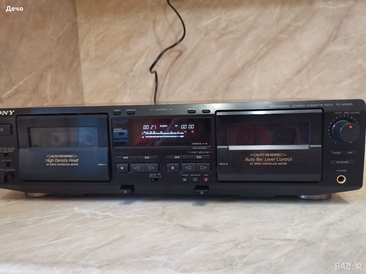 Касетен дек Sony tc we525, снимка 1