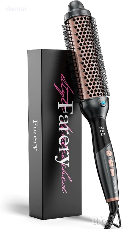 Термочетка Farery с изключително дълъг цилиндър, 38 мм, за средна и дълга коса, снимка 1