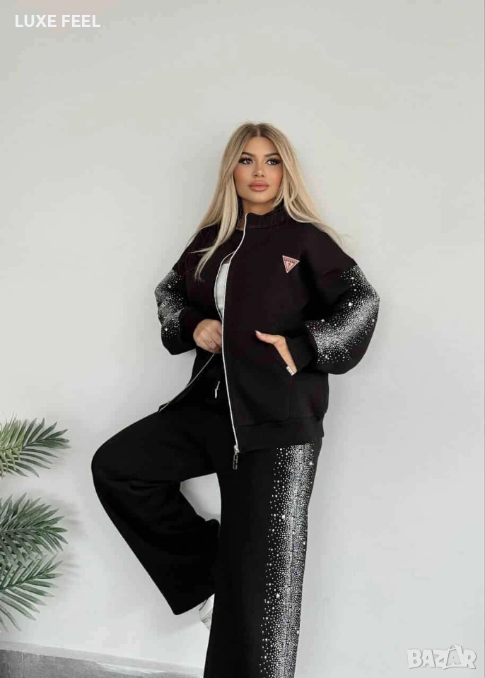 GUESS ⚜️ Дамски Екип с Камъни , снимка 1