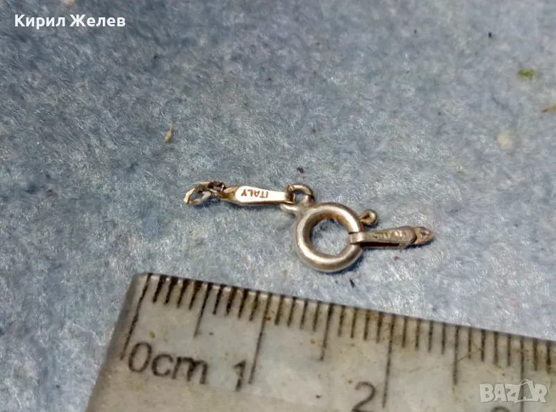 СТАРА СРЕБЪРНА ЗАКОПЧАЛКА За КОЛИЕ ВЕРИЖКА ГРИВНА СРЕБРО 925 ITALY КАРАБИНКА За СИНДЖИР 49877, снимка 1