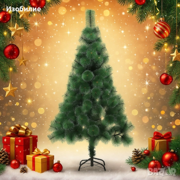 Гъста Коледна елха - заснежена,  размери от  60см до 240см, снимка 1