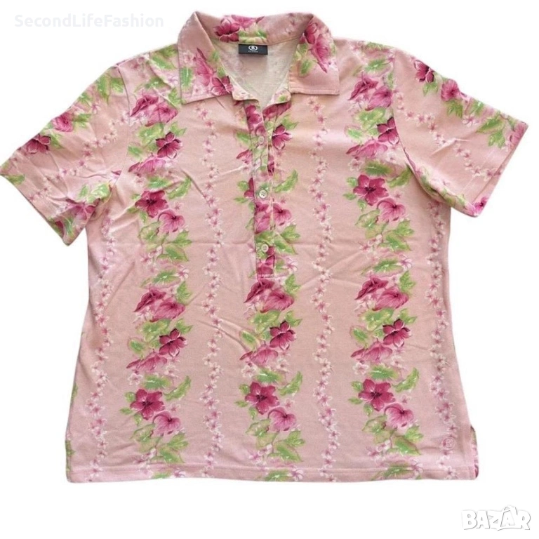 Дамска поло тениска Bogner с къс ръкав, размер L с флорален дизайн, снимка 1