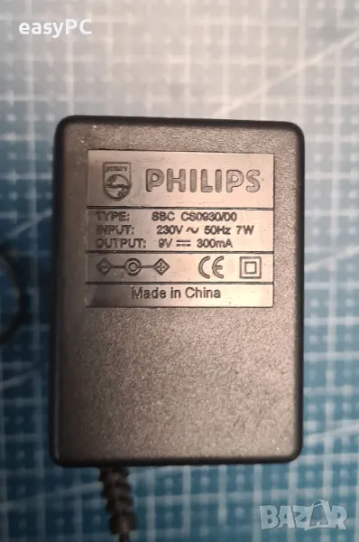 Оригинален захранващ адаптер PHILIPS SBC CS0930/00 9V 300mA, снимка 1