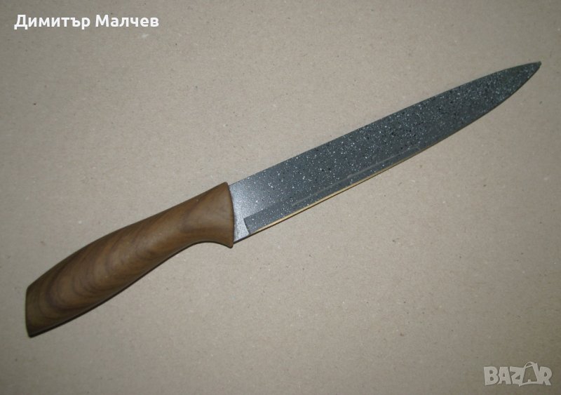 Кухненски нож керамичен 32/3 см гумирана дръжка, запазен, снимка 1