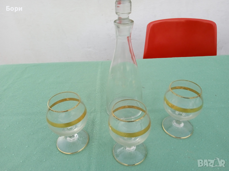 Българско стъкло,чаши шише, снимка 1