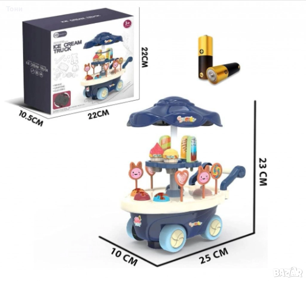 Детска количка със сладкиши и сладолед, снимка 1