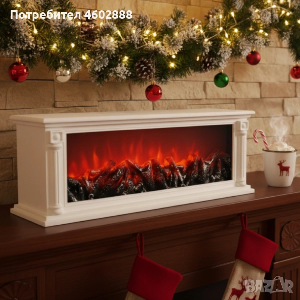 Голяма LED камина с ефект на жар – уют и атмосфера без дим и огън SP47, снимка 1