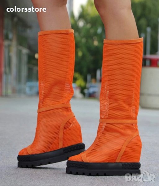 Летни ботуши - оранжеви с черно ходило - BL650, снимка 1