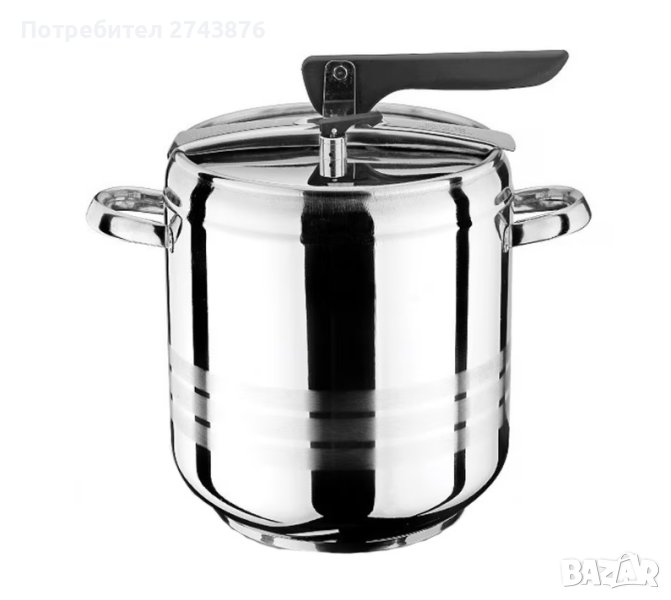  ТЕНДЖЕРА ПОД НАЛЯГАНЕ , ТРИСЛОЙНО КАПСУЛОВАНО ДЪНО, НЕРЪЖДАЕМА СТОМАНА, 12Л.,ИНДУКЦИЯ, снимка 1