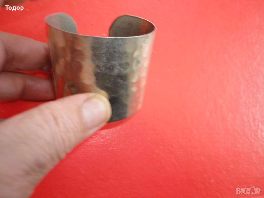 Кована твърда гривна , снимка 1