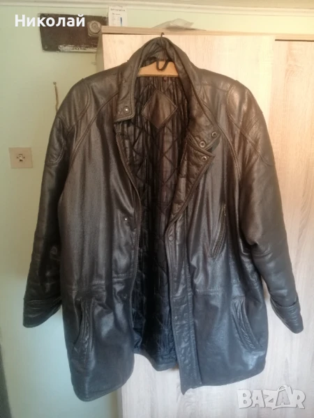 Мъжко зимно яке от естествена кожа, снимка 1