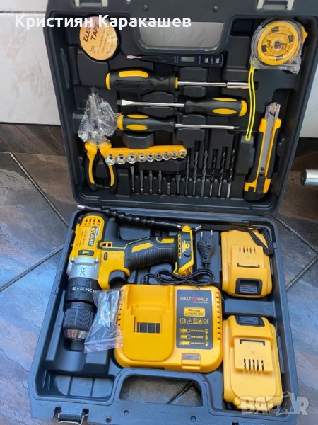 Немски Акумулаторен Винтоверт STAHLMAYER XR 36V 8,0AH + Инструменти в Куфар, снимка 1