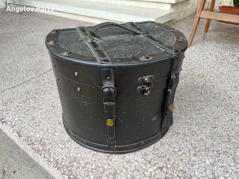 Декоративно дървено-кожено куфарче, снимка 1