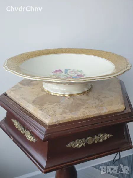 Rosenthal Bahnhof Selb 34см/стара Розентал Чипъндейл немска порцеланова чиния-купа, снимка 1