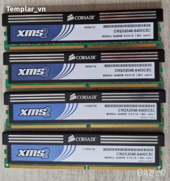 Corsair XMS 2 4x2 DDR2 800 PC2 6400, снимка 1