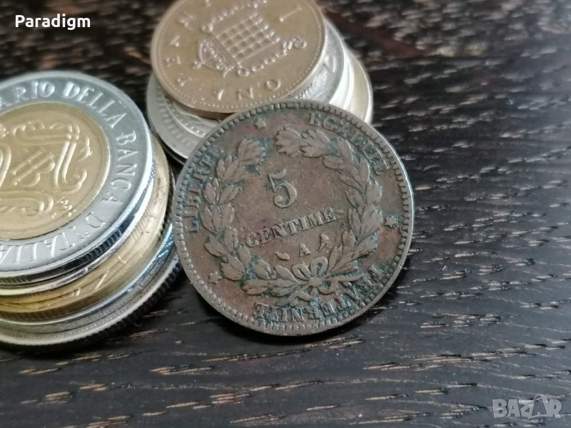 Монета - Франция - 5 сентима | 1897г., снимка 1