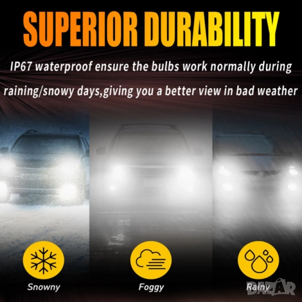 Универсални LED Крушки за Автомобил – E4X H4 / E4X H7 / E4S H7, снимка 1