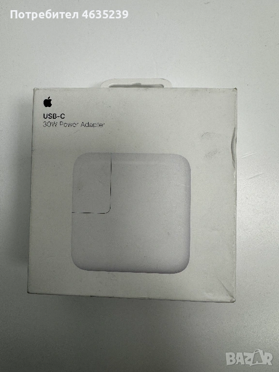 Зарядно адаптер Apple 30W USB - C new нов, снимка 1
