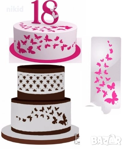 стенсил пеперуди  шаблони стенсили шаблона спрей за торта украса кекс декорация , снимка 1