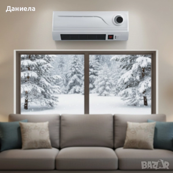 Отоплителна печка за стена Rosberg R51973A – 2000W, дистанционно управление и LED дисплей, снимка 1