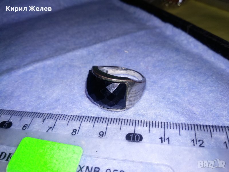 ЕЛЕГАНТЕН СРЕБРИСТ ЮВЕЛИРНО ФАСЕТИРАН МОДЕН АРТ ПРЪСТЕН 36607, снимка 1