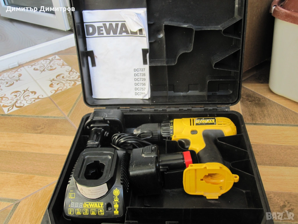 Продавам винтоверт DEWALT DC 756 с батерии Li-ion 2.5 Ah, снимка 1