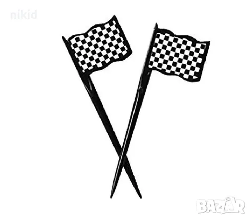 2 бр рали флаг флагчета знаме знамена знаменца хапки шишчета парти кетъринг коктейл коктейли топери, снимка 1