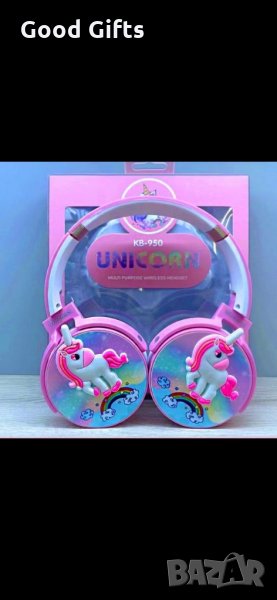 Детски Bluetooth слушалки с Еднорог , безжични слушалки за деца, снимка 1