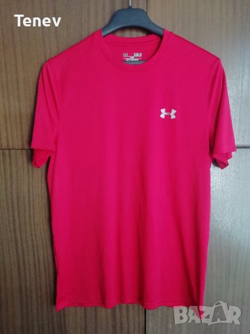Under Armour HeatGear Оригинална червена мъжка тениска фланелка размер М 