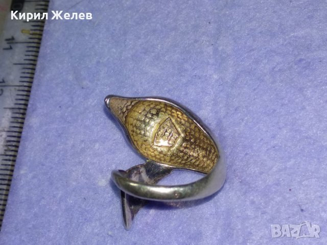 РЪЧНА АВТОРСКА ХУДОЖЕСТВЕНА БИЖУТЕРСКА МАЙСТОРСКА ИЗРАБОТКА МАРКОВО СРЕБРО 925 ПРЪСТЕН ДЕЛФИН 40636, снимка 16 - Пръстени - 42600263