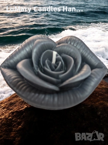 Свещ “ Роза в устни”, снимка 4 - Декорация за дома - 53225097