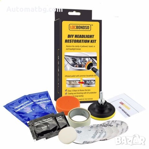 Комплект за полиране на фарове Automat, Комплект за машинно полиране, снимка 2 - Аксесоари и консумативи - 35935399