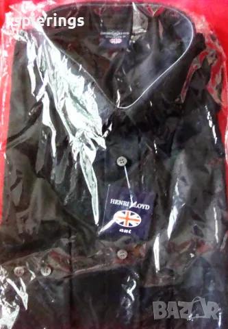 "Henri LLoyd"-черна риза 100%памук,размер L.