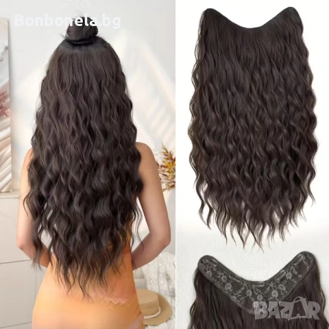 Екстеншън с клипс / треса / треса с клипси / клипс / Удължение за Коса, снимка 2 - Аксесоари за коса - 53034460