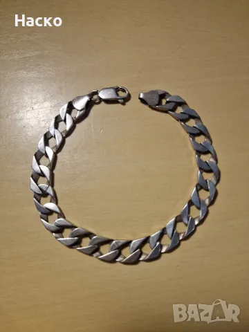925 мъжка гривна панцер сребърна